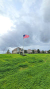 25' tall x 5" diameter tapered aluminum flagpole and 5' x 8' U.S. nylon flag - FREIGHT INCLUDED