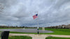 25' tall x 5" diameter tapered aluminum flagpole and 5' x 8' U.S. nylon flag - FREIGHT INCLUDED