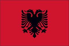 ALBANIA NYLON PRINT FLAG - 3x5