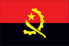 ANGOLA NYLON PRINT FLAG - 3x5