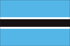 BOTSWANA NYLON PRINT FLAG - 3x5