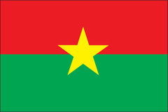 BURKINA FASO NYLON PRINT FLAG - 3x5