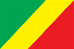 CONGO REPUBLIC NYLON PRINT FLAG - 3x5