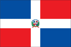 DOMINICAN REPUBLIC NYLON PRINT FLAG - 3x5