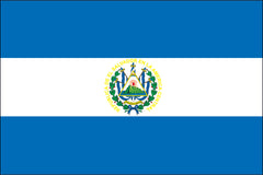 EL SALVADOR NYLON PRINT FLAG - 3x5