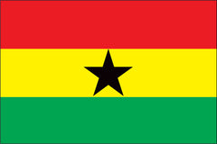 GHANA NYLON PRINT FLAG - 3x5