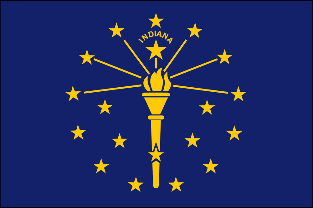 indiana state flag, flag of indiana