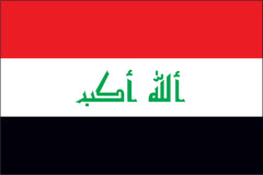 IRAQ NYLON PRINT FLAG - 3x5