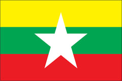 MYANMAR NYLON PRINT FLAG - 3x5