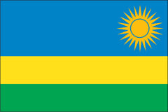 RWANDA NYLON PRINT FLAG - 3x5