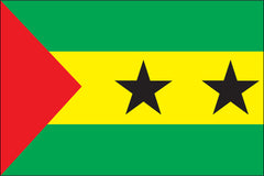 SAO TOME & PRINCIPE NYLON PRINT FLAG - 3x5