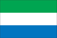 SIERRA LEONE NYLON PRINT FLAG - 3x5