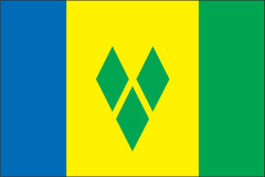 ST VINCENT & GRENADINES NYLON PRINT FLAG - 3x5