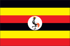 UGANDA NYLON PRINT FLAG - 3x5