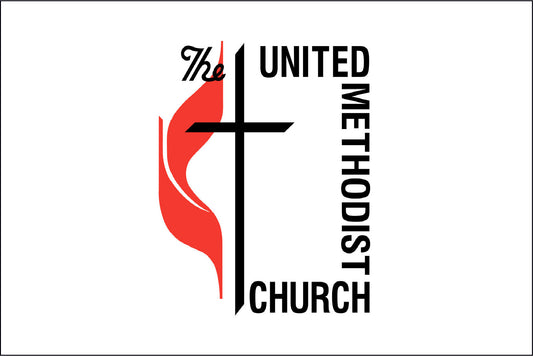 METHODIST NYLON PRINT FLAG - 3X5
