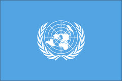 UNITED NATIONS NYLON PRINT FLAG - 3x5