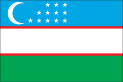 UZBEKISTAN NYLON PRINT FLAG - 3x5