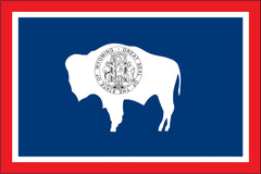 WYOMING NYLON PRINT FLAG - 3X5