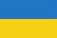 UKRAINE NYLON PRINT FLAG - 3x5