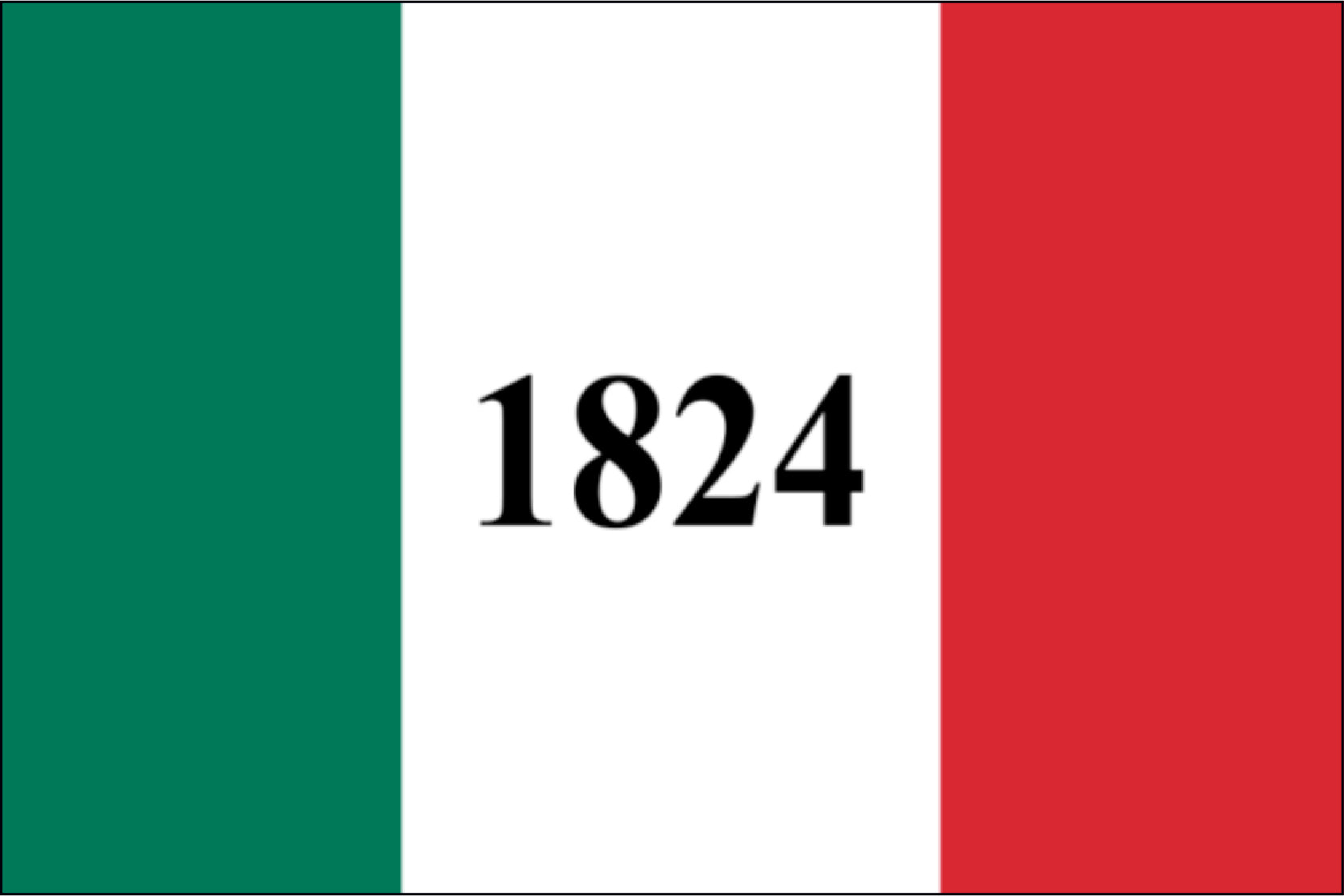 Mexico 1824-1836 3' x 5' Flag