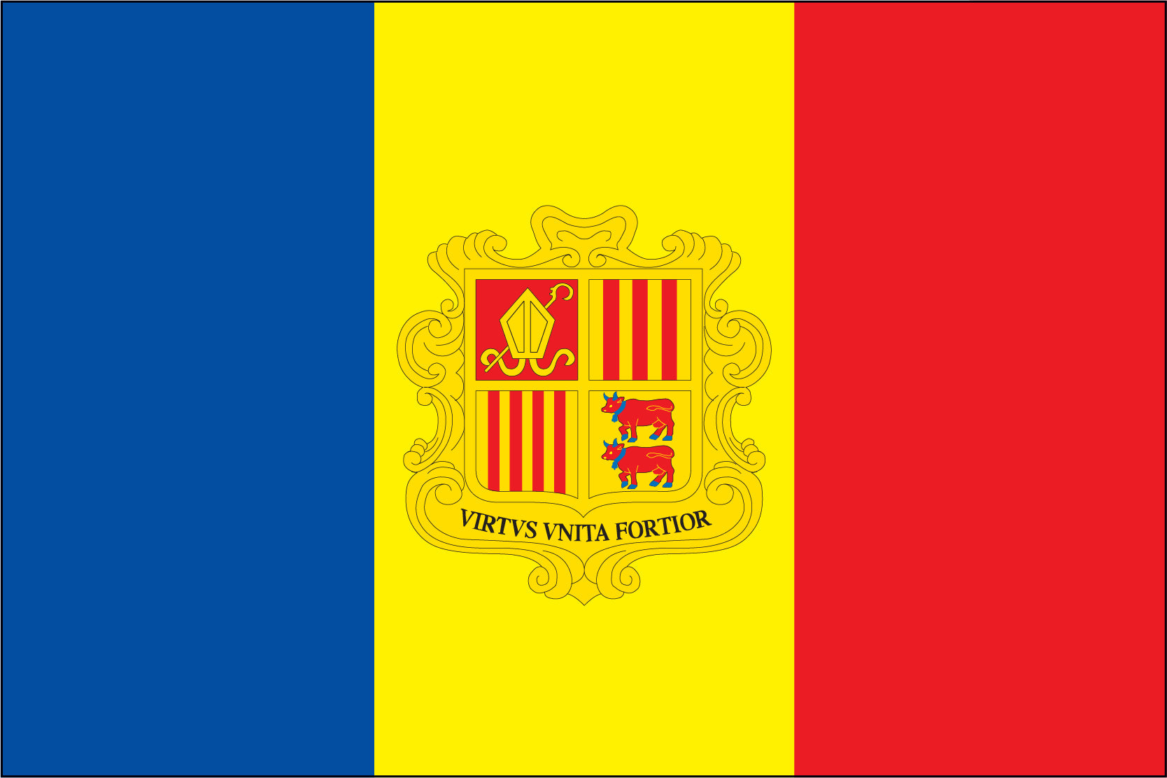 Andorra Miniature Flag 4
