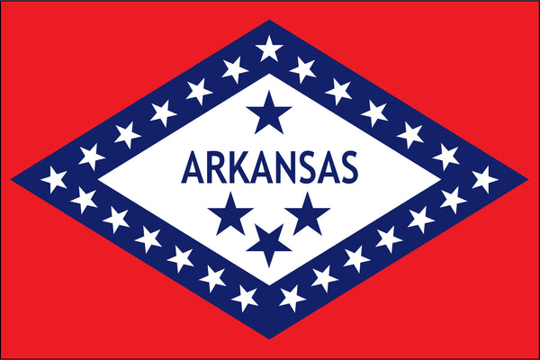 Arkansas Miniature 4" x 6" Flag