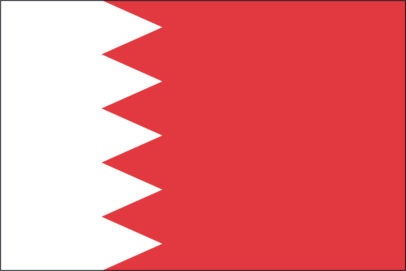 Bahrain Miniature Flag 4