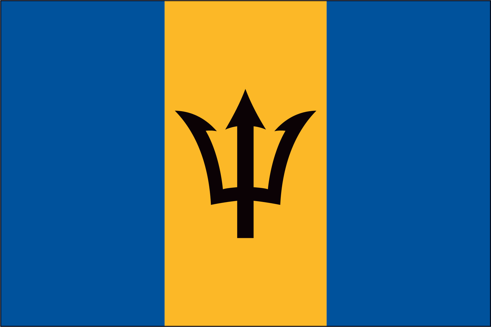 Barbados Miniature Flag 4