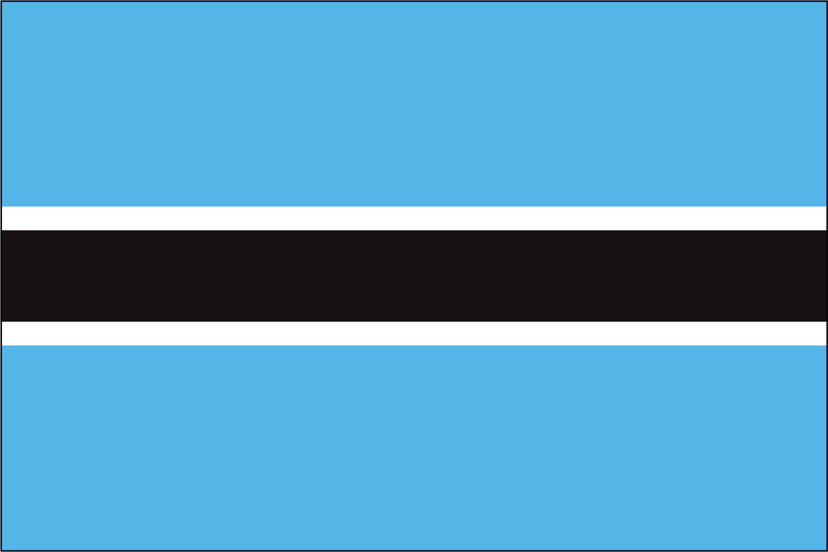 Botswana Miniature Flag 4
