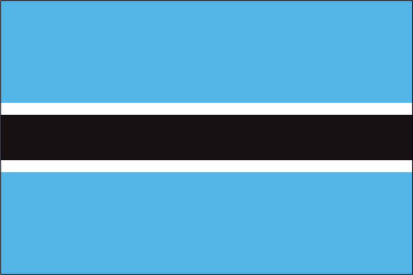 Botswana Miniature Flag 4" x 6"