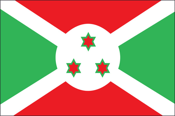 Burundi Miniature Flag 4" x 6"