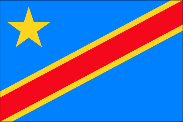 Congo, Democratic Republic Miniature Flag 4" x 6"