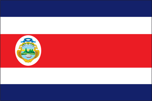 Costa Rica Miniature Flag 4" x 6"