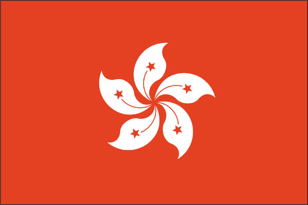 Hong Kong Miniature Flag 4" x 6"