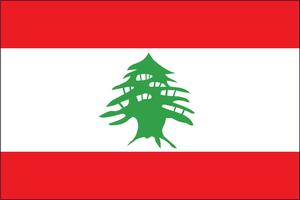 Lebanon Miniature Flag 4" x 6"