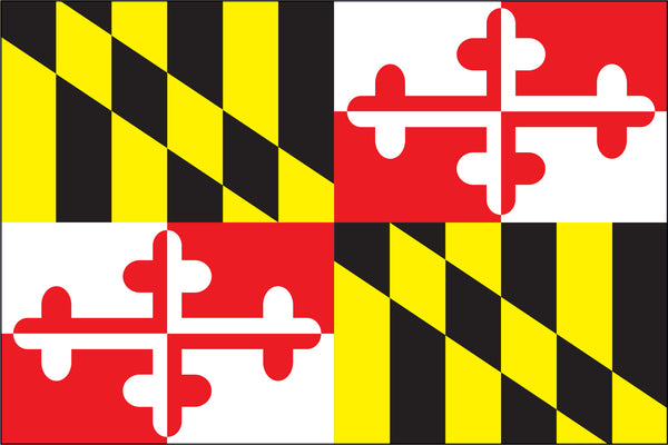 Maryland Miniature 4" x 6" Flag
