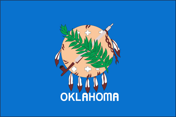 Oklahoma Miniature 4" x 6" Flag