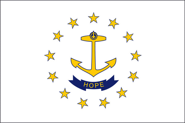 Rhode Island Miniature 4" x 6" Flag