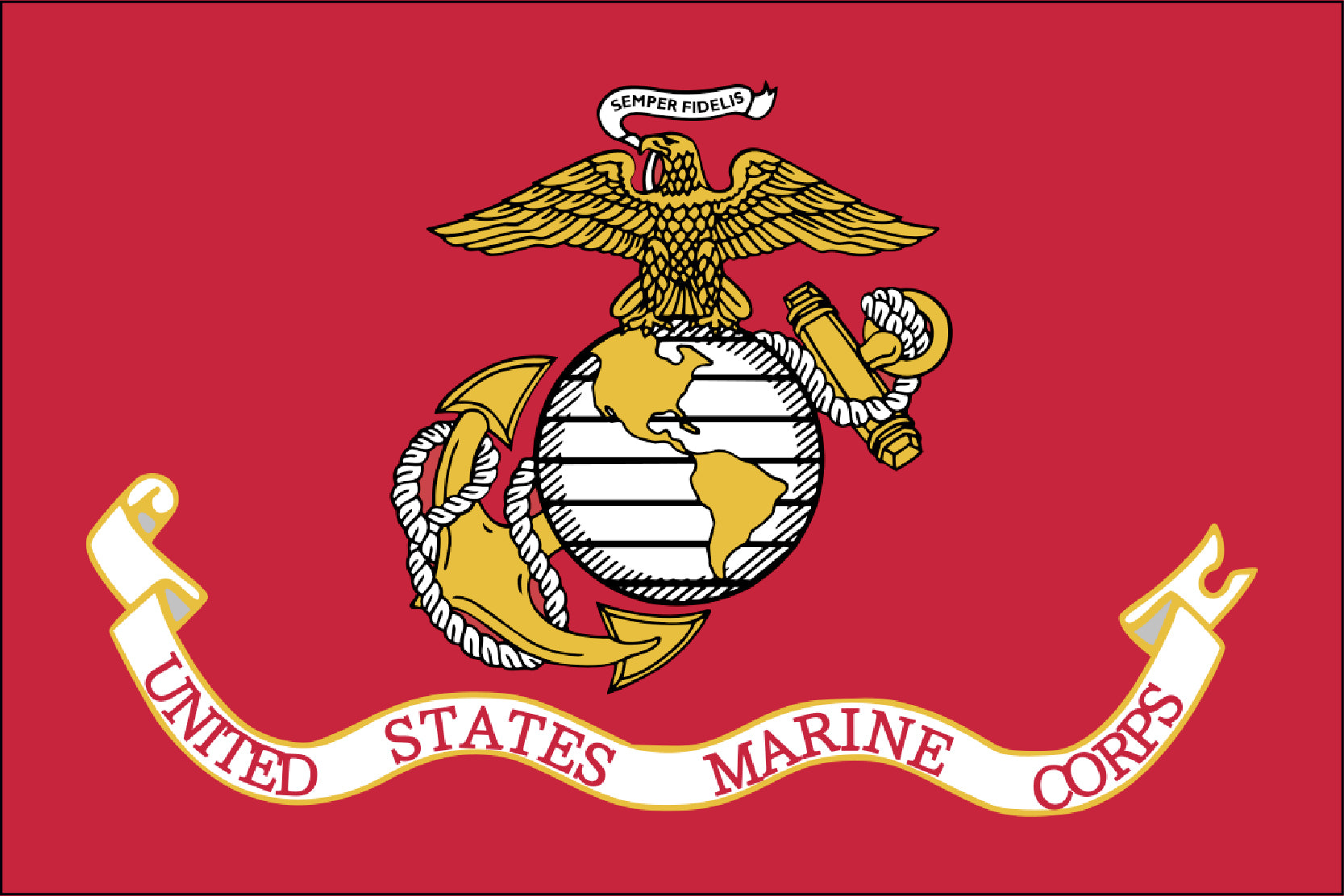 Marine Miniature Rayon Flag 4