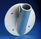 Cast aluminum outrigger bracket for 2" diameter pole - 30 degree angle