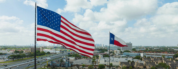 american and texas flags on bestselling flagpoles