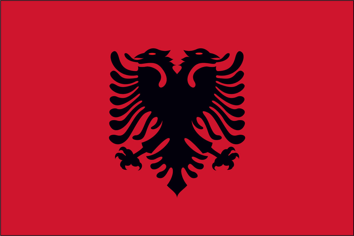 ALBANIA NYLON PRINT FLAG - 3x5