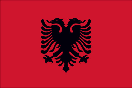 ALBANIA NYLON PRINT FLAG - 3x5