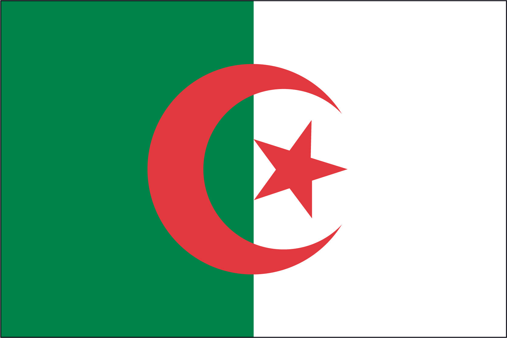 ALGERIA NYLON PRINT FLAG - 3x5