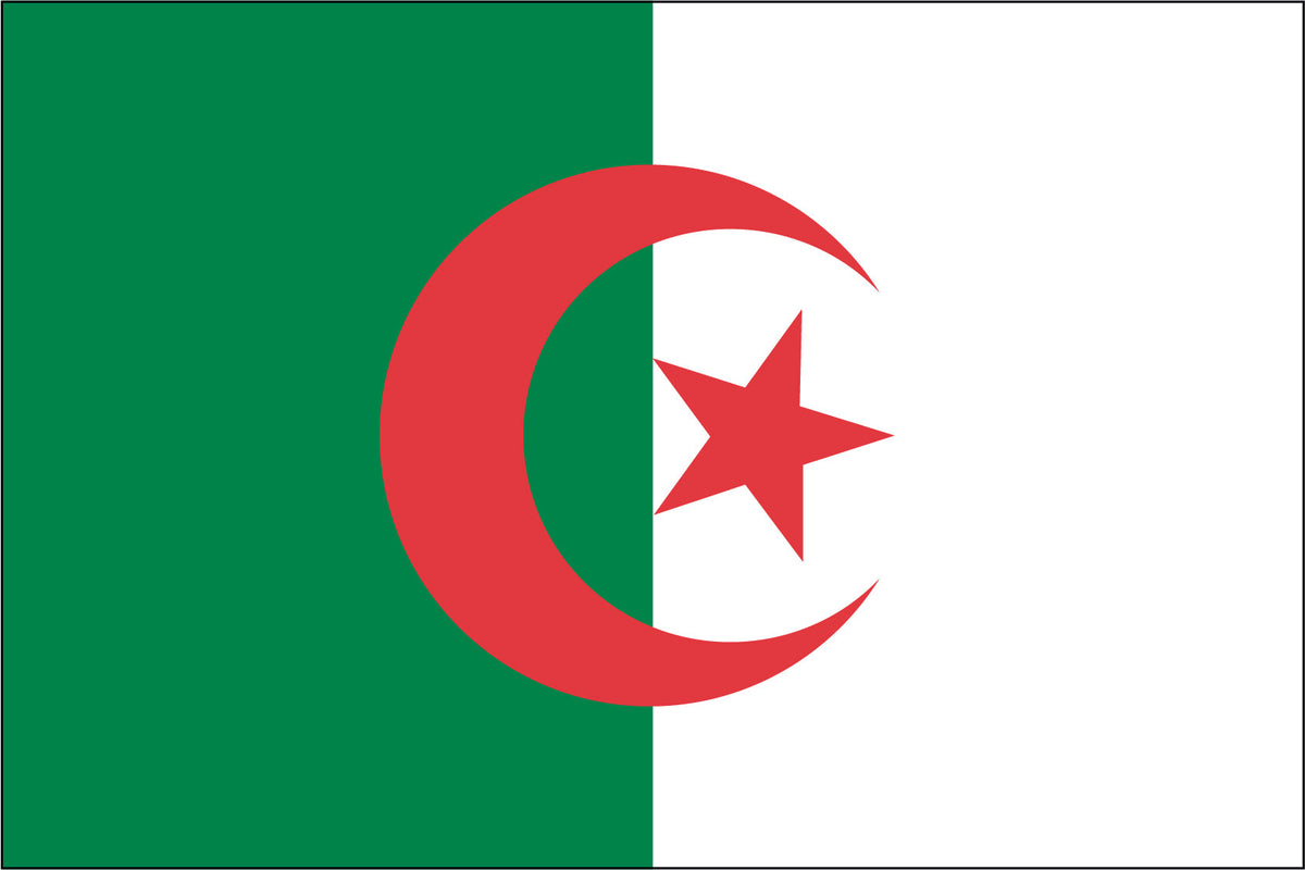 ALGERIA NYLON PRINT FLAG - 3x5