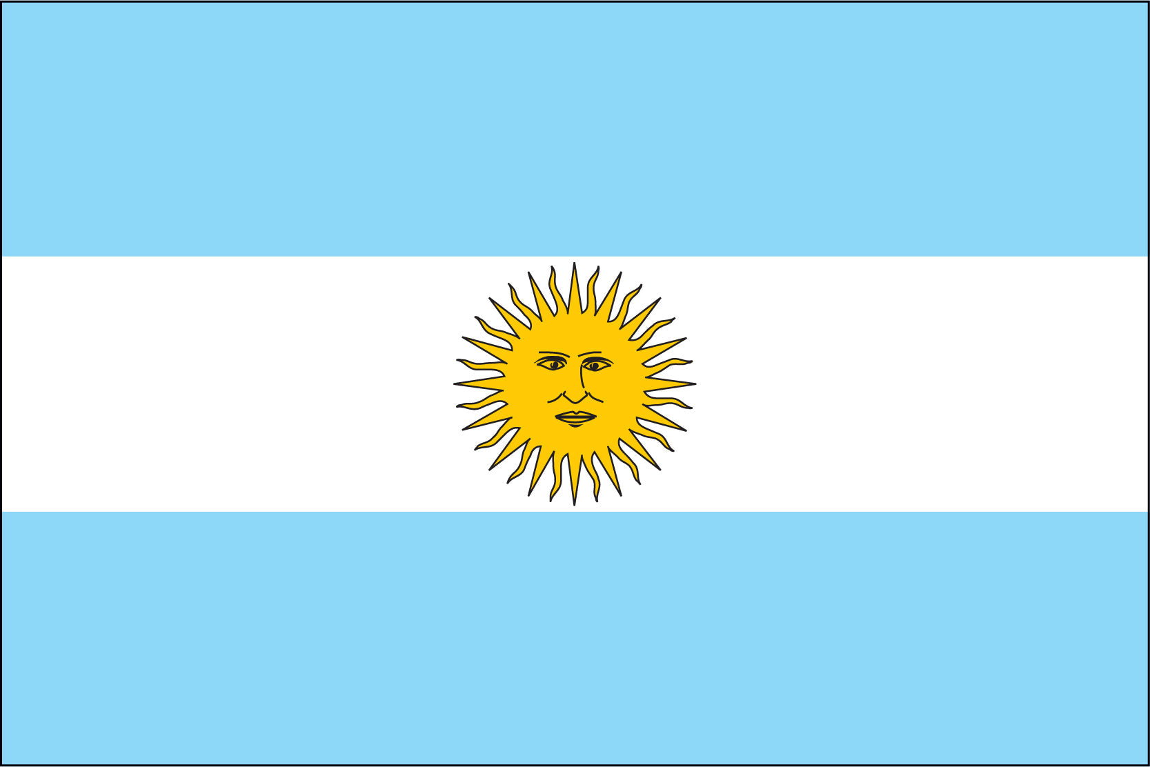 ARGENTINA NYLON PRINT FLAG - 3x5