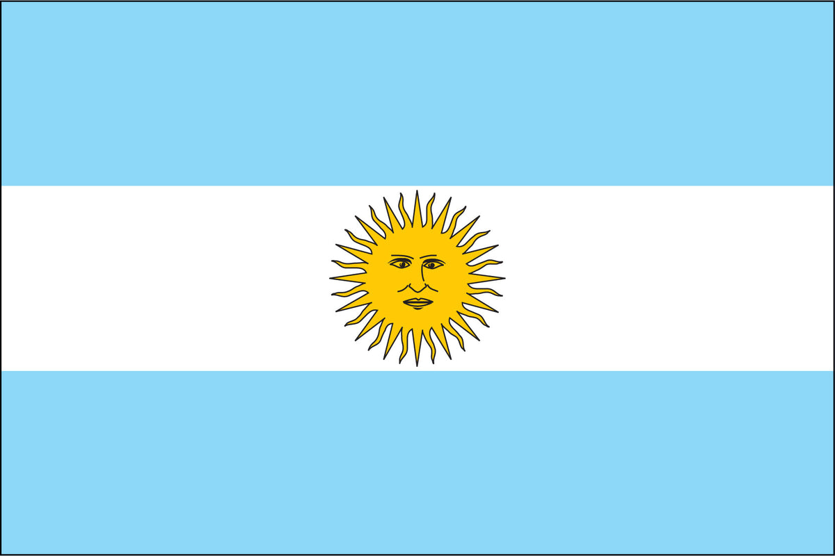 ARGENTINA NYLON PRINT FLAG - 3x5