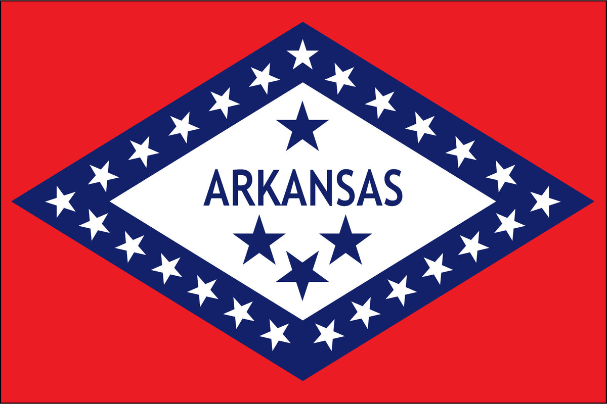 ARKANSAS NYLON PRINT FLAG - 3X5