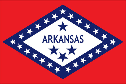 ARKANSAS NYLON PRINT FLAG - 3X5