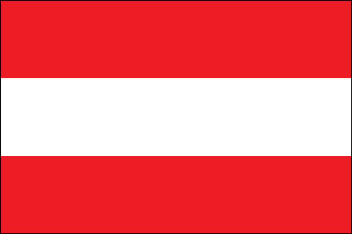AUSTRIA NYLON PRINT FLAG - 3x5
